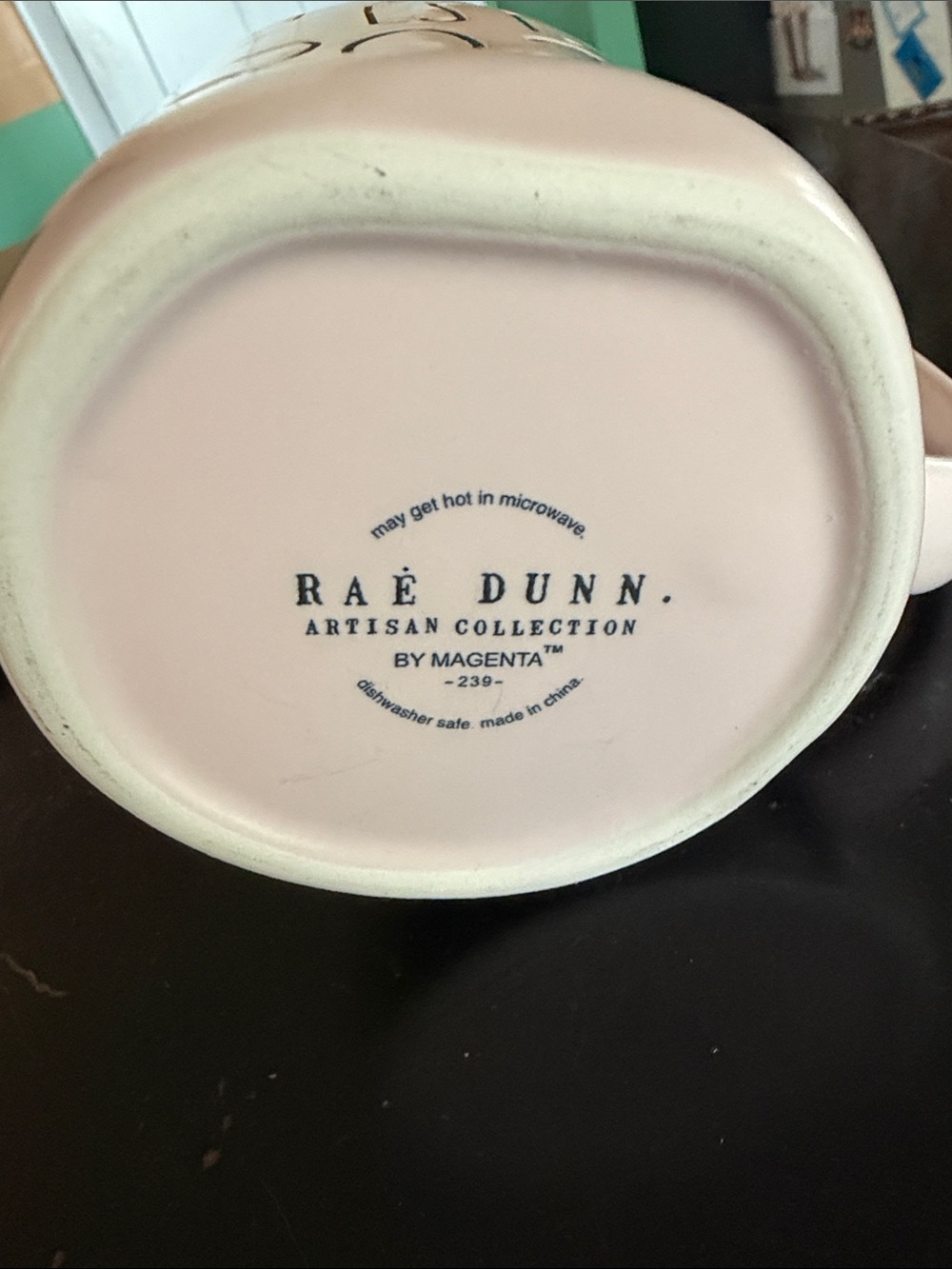 Rae Dunn Pink 'MOM EST. 2020' Ceramic Mug - Picture 3 of 5